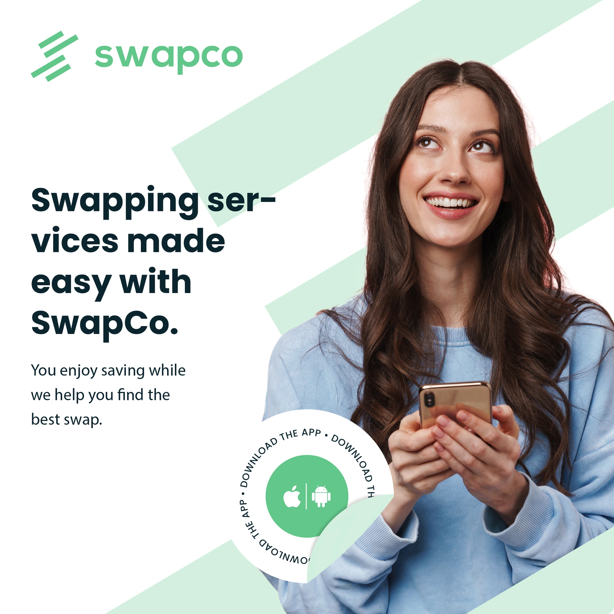 SwapCo social media post — swapping services made easy